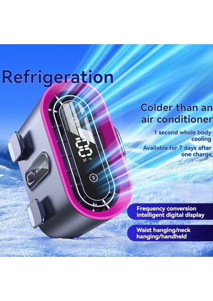 Bel Askılı Vantilatör 6000MAH Taşınabilir Klipsli Yüksek Hızlı Çift Kanallı Boyun Masaüstü Elektrikli A (Yurt Dışından) modelleri