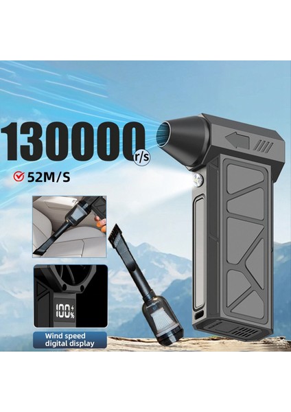130000 Rpm Fan Elektrikli Hava Üfleyici Fırçasız Motor Şiddetli Hızında Toz Üfleme Şarj Edilebilir (Yurt Dışından) fiyatları