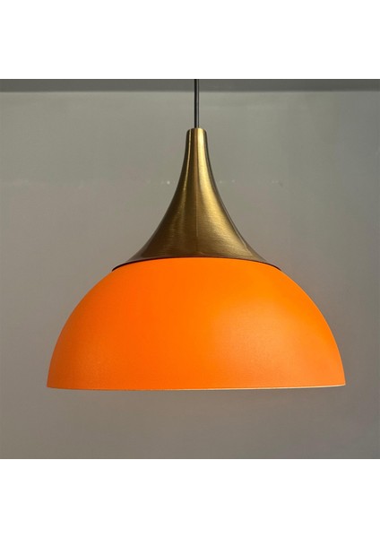 Yimpi Mat Turuncu Avize Tekli Sarkıt Eskitme Kubbe Başlık Salon Mutfak Kuaför Dekoratif Aydınlatma fırsatları