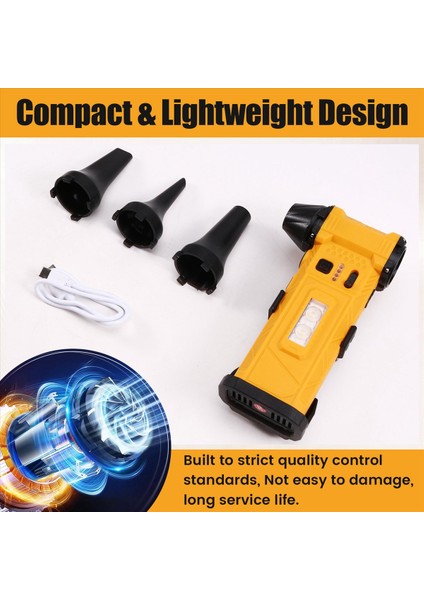 El Tipi Işıklı Fan 110000 Rpm Ayarlanabilir Hız Saç Kurutma Makinesi Elektrikli Süpürge Hava Toz Üfleyici Fırçasız Motor B (Yurt Dışından) indirimleri