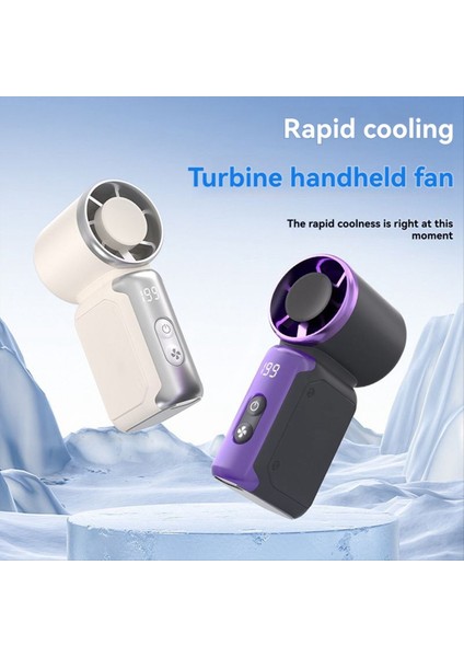 Taşınabilir Mini Fan Taşınabilir Fanlar 100 Hızı USB Şarj Edilebilir Ekranlı Yüksek Soğuk Kompresörlü Fan, A (Yurt Dışından) fiyatları