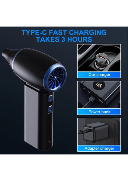 Çok Amaçlı Jet Fan Kuru Üfleyici 3 Hızlı Leaf Kablosuz Arabalar, Bilgisayar Klavyeleri ve Dış Mekan Kullanımı Için Siyah (Yurt Dışından) fiyatları