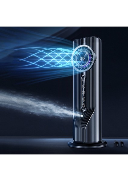 Yatak Odası Kule Vantilatörü Sessiz USB Su Soğutmalı Taşınabilir Sis Nemlendirmeli Masaüstü Hava Soğutucu B (Yurt Dışından) indirimleri