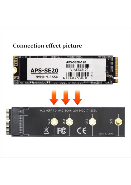 Pro 2013-2017 A1465 A1466 A1398 12+16PIN - Nvme M-Key M.2 Pcı-E 4.0 SSD Sabit Disk Adaptörü Dönüştürücü (Yurt Dışından) fiyatları