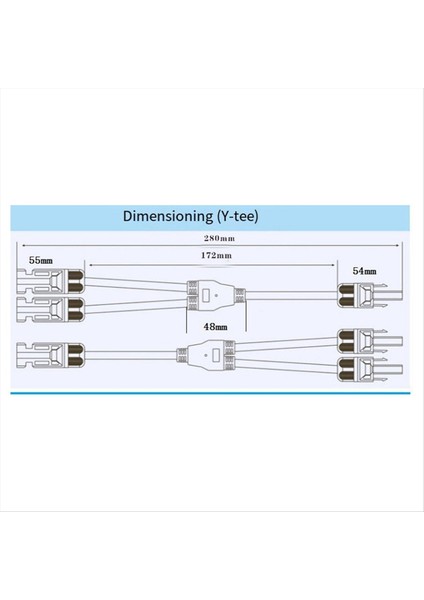 Power Solar Konnektör Y-Dal Kablosu, Paneller Için Paralel Kablo Adaptörü (Yurt Dışından) fırsatları