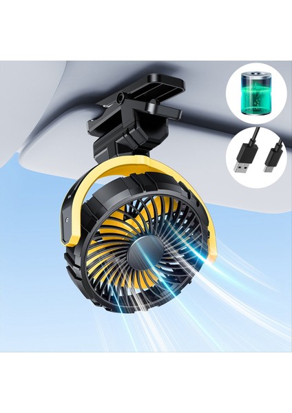 Taşınabilir Araba Klipsli Vantilatör Pil ile Çalışan 900 Döndürme Sessiz Küçük Hava Soğutmalı Masa Kamp Arabası (Yurt Dışından) fırsatları