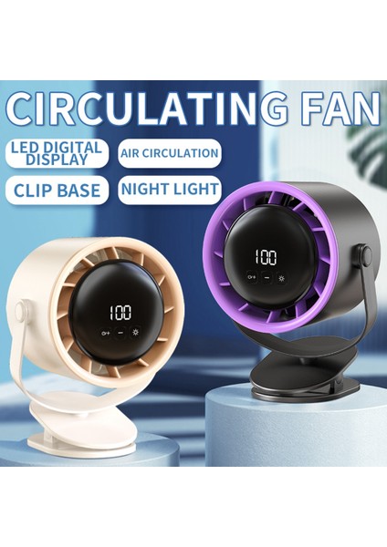 Akıllı Çift Kırıcı Masaüstü Çok Fonksiyonlu Klipsli USB Şarjlı Çok Açılı Ayarlanabilir Sirkülasyonlu Elektrikli Vantilatör B (Yurt Dışından) fiyatları