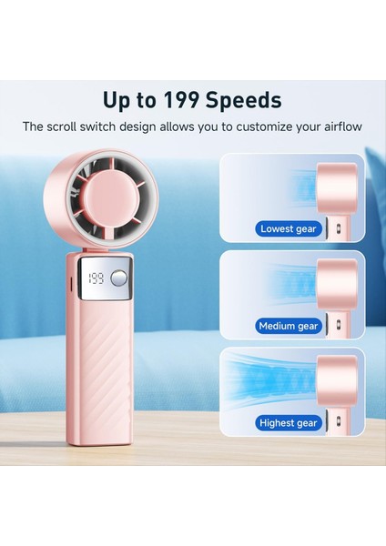 El Tipi Turbo Fan, Güçlü Fanlar [maksimum 20 Saat Soğutma], Mini Fanlar, LED Ekran, Kadınlar, Erkekler, Açık Hava, Kapalı Alanlar Için Pembe (Yurt Dışından) modelleri