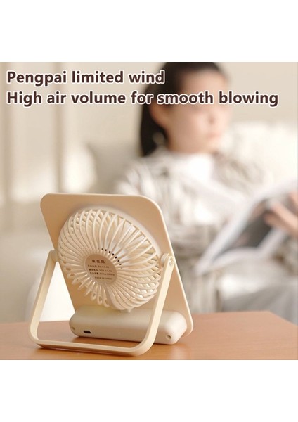 Taşınabilir Masa Vantilatörü USB Şarj Edilebilir Ultra Ince 180° Eğilebilir Katlanabilir Kişisel Sessiz El Tipi Ofis Için Gri (Yurt Dışından) modelleri
