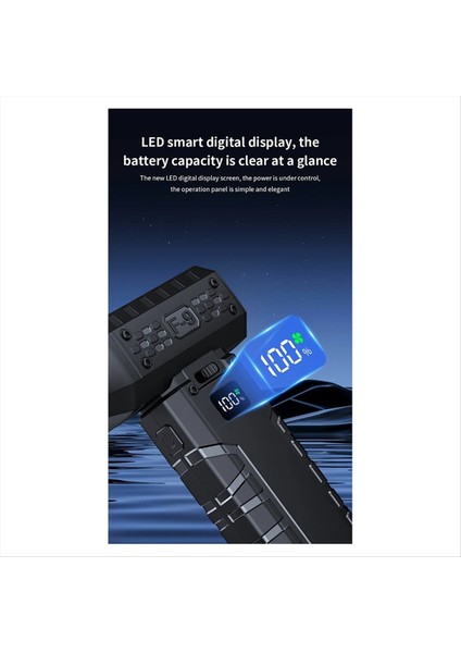 100 Vites ve LED Işıklı F9 80000 Rpm Turbo Saç Kurutma Makinesi, Iç/dış Mekan Çok Amaçlı Kullanım Için Yüksek Güçlü Jet Üfleyici (Yurt Dışından)