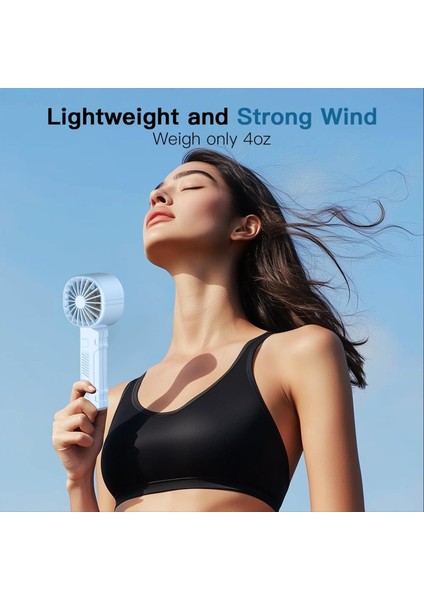 Taşınabilir El Tipi Vantilatör, Dijital Ekranlı Mini Kişisel Vantilatörler, 3 Hızı, 3000MAH Pil USB El Tipi Vantilatör (Yurt Dışından) fiyatları