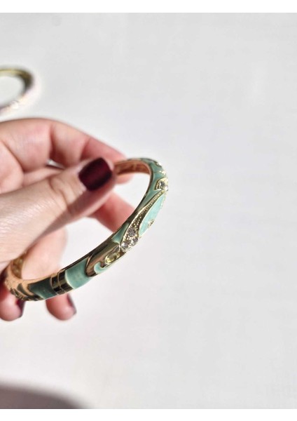 Yeşil Renkli Mineli Kelepçe fiyatları