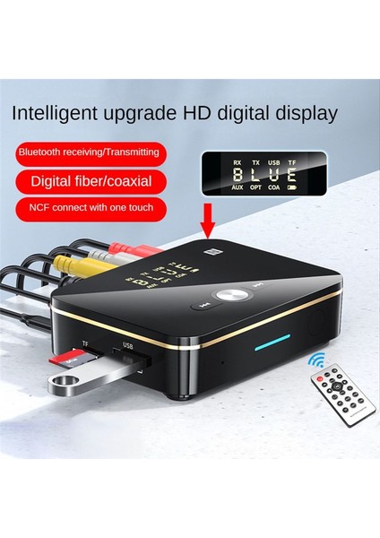 Nfc Dijital Ekran Bluetooth Adaptörü 5.0 Alıcı Verici 3,5 mm Ses (Yurt Dışından)