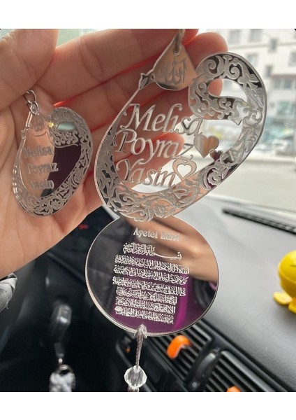 Kişiye Özel / 1 Anahtarlıklı / Vav Harfi / Ayet-El Kürsi Yazılı fiyatları