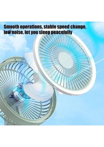 Salınımlı Hava Sirkülatörlü Vantilatör 5 Hızlı Kişisel Uzaktan Kumandalı 4000MAH Şarj Edilebilir Yeşil (Yurt Dışından) indirimleri