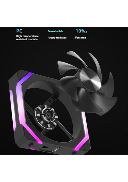 Bilgisayar Kasası Fanı 12V 12CM 5V 3pın Argb Soğutma 4pin Pwm Büyük Hava Hacmi 41.96CFM/800-1800RPM Siyah (Yurt Dışından)