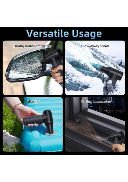 Basınçlı Hava Toz Alma Cihazı 180000 Rpm Turbofan Jet Fan 3 Vites Ayarlanabilir Kablosuz Üfleyici Araba ve Ev Temizlik Aracı (Yurt Dışından) fırsatları