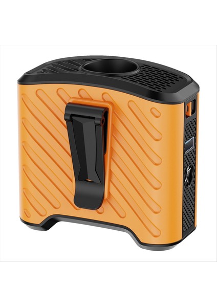 Belden Asılan Vantilatör Taşınabilir USB Şarjlı Büyük Kapasiteli Açık Hava Canlı Kamp El Tipi Küçük Elektrikli Turuncu (Yurt Dışından)