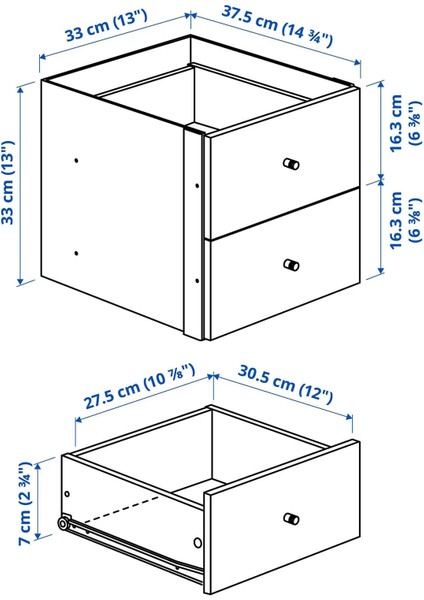 Kallax Açık Raf Ünitesi Ağartılmış Meşe Görünümlü 147 x 77 cm Çekmeceli modelleri