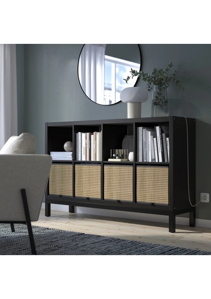 Kallax Açık Raf Ünitesi Venge Siyah 147 x 94 cm modelleri