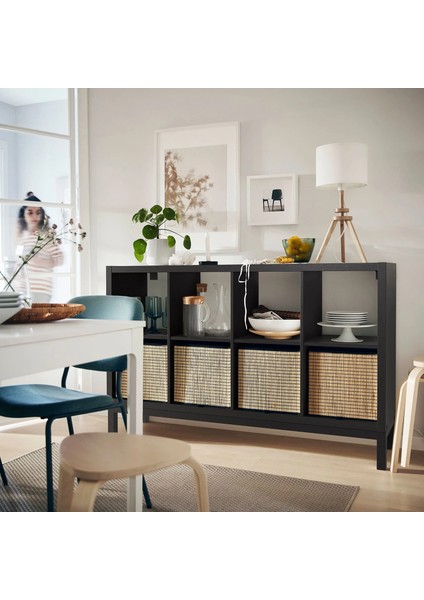 Kallax Açık Raf Ünitesi Venge Siyah 147 x 94 cm fırsatları