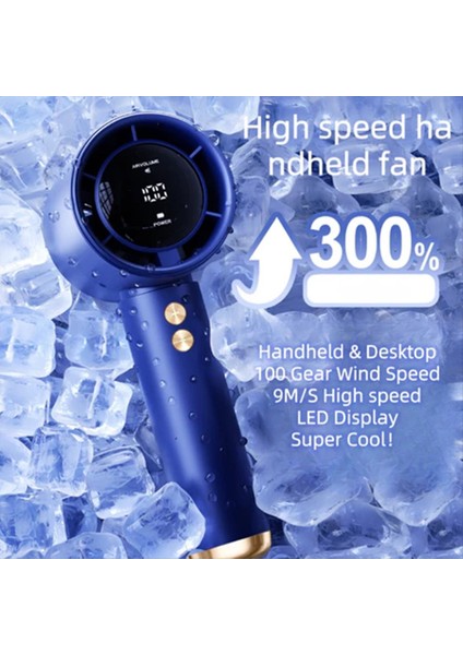 Taşınabilir Fan El Tipi Masaüstü Küçük Şarj Edilebilir Mini Turbo Yüksek Hızlı USB Siyah (Yurt Dışından) fiyatları