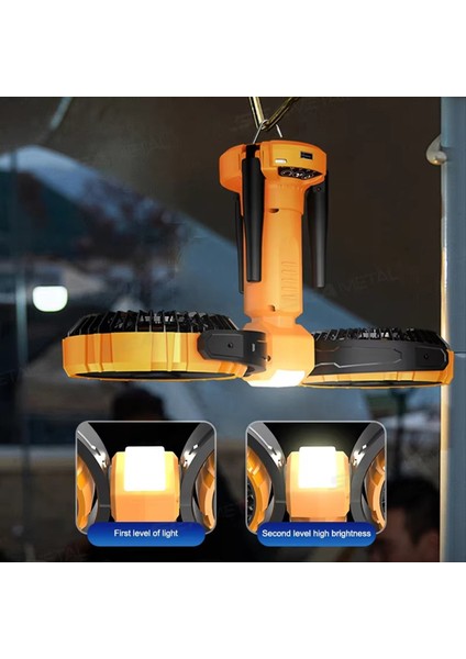 8000MAH Kamp Fanı Açık Hava Şarj Edilebilir Soğutma Otomatik Döndürme Taşınabilir LED Işık Şarjlı (Yurt Dışından) modelleri