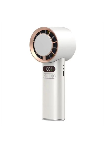 Yeni Mini El Tipi Vantilatör Hızlı Taşınabilir Masaüstü Vantilatörleri Buz Modu ile Anında Soğutma Şarj Edilebilir Şık Kadınlar Için (Yurt Dışından)