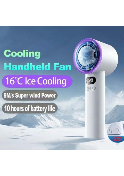 Yeni Mini El Tipi Vantilatör Hızlı Taşınabilir Masaüstü Vantilatörleri Buz Modu ile Anında Soğutma Şarj Edilebilir Şık Kadınlar Için (Yurt Dışından) fiyatları