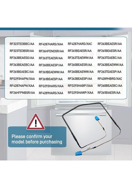 RF263BEAESR/AA, RF4287HARS/, RF4287HARS/XAA Için DA47-00244W Buzdolabı Buz Çözme Isıtıcı Grubu (Yurt Dışından) indirimleri