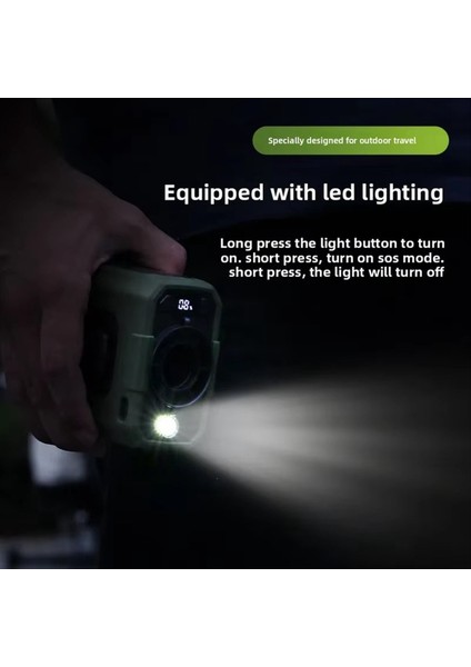 Taşınabilir Bel Klipsli Fan Şarj Edilebilir Klima Soğutucuları 5 Hız Ayarlı LED El Fenerleriyle Dış Mekan Soğutması (Yurt Dışından) indirimleri