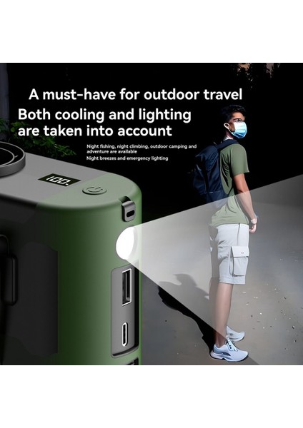 Belden Asılan Vantilatör Uzun Pil Ömrü Açık Hava Yüksek Gücü Taşınabilir Mini Spor Gri (Yurt Dışından) modelleri