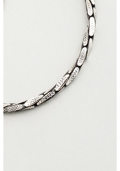 Italyan Rutenyum Kaplama 21 cm Gümüş Erkek Zincir Bileklik indirimleri