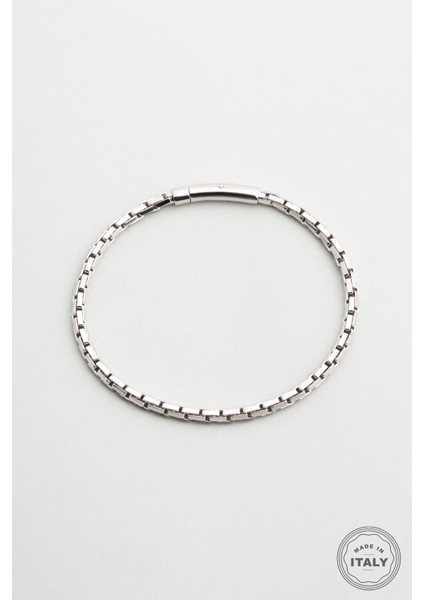 Italyan Zincir Gümüş Erkek Bileklik
