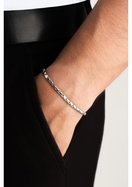 Italyan Zincir Gümüş Erkek Bileklik fiyatları