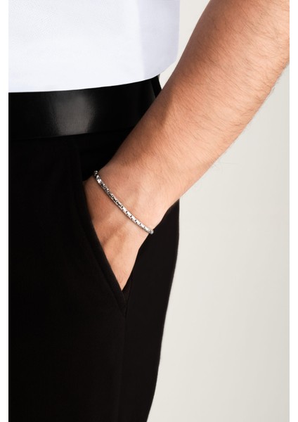 Italyan Zincir Gümüş Erkek Bileklik fırsatları