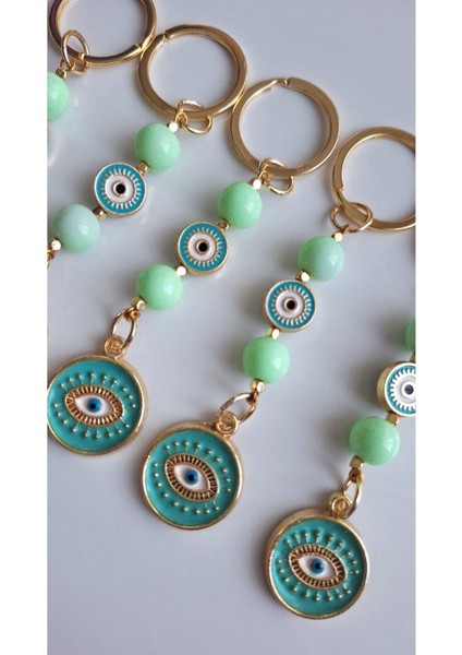 Hediyelik Yeşil Boncuklu Anahtarlık 10 cm fırsatları