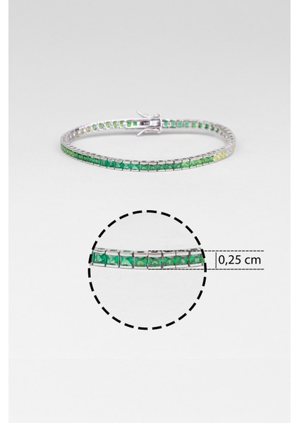 Arianna 18 Ayar Beyaz Altın Kaplama Gümüş Su Yolu Bileklik modelleri