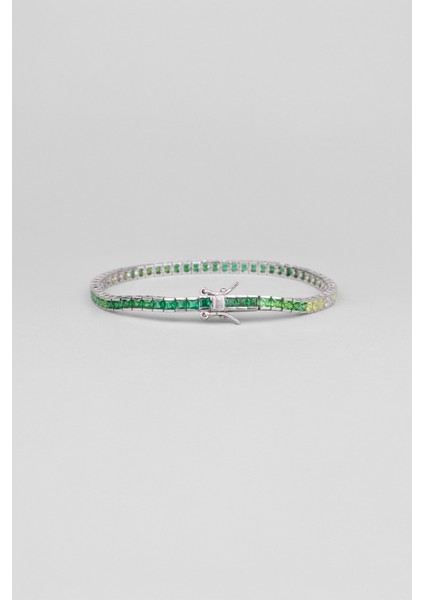 Arianna 18 Ayar Beyaz Altın Kaplama Gümüş Su Yolu Bileklik indirimleri