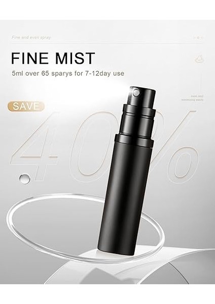 Parfüm Spreyi, Doldurulabilir, Boş Seyahat Parfüm Spreyi, 5 ml Mini Taşınabilir Sprey Şişesi, Seyahat Için Cep Püskürtücü (5 Ml, Siyah-02) fırsatları