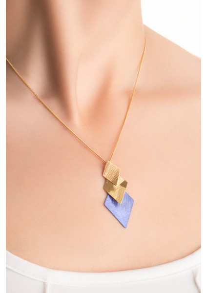 Sahra Gecesi 18 Ayar Sarı Altın Kaplama 46 cm Gümüş Tasarım Kolye fiyatları