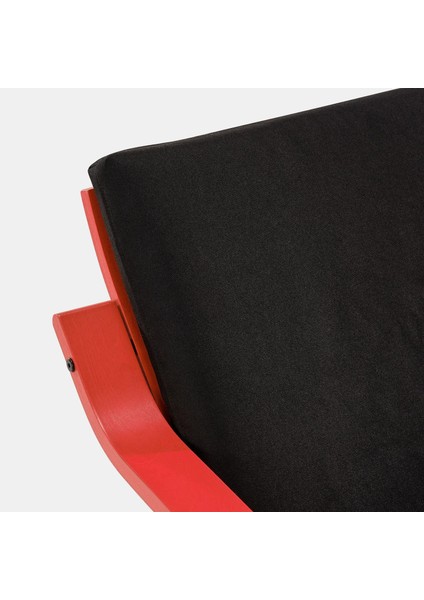 Poang Sallanan Koltuk Kırmızı Vissle Siyah Alçak Arkalıklı