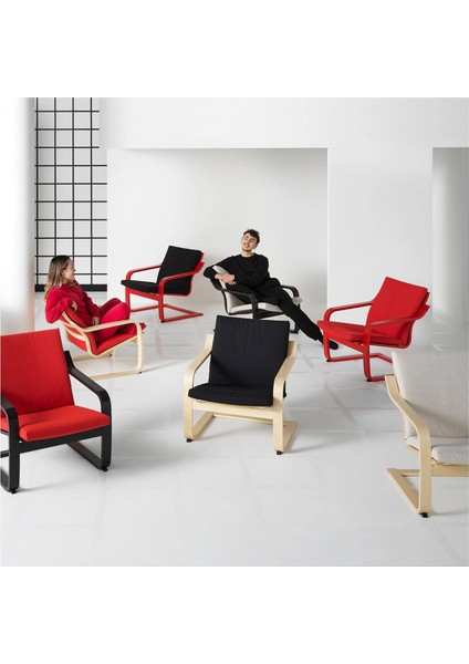 Poang Sallanan Koltuk Ekru Bej Katorp Ekru Bej Alçak Arkalıklı