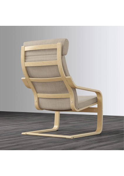 Poang Sallanan Koltuk Hillared Bej Huş Yüksek Arkalıklı indirimleri