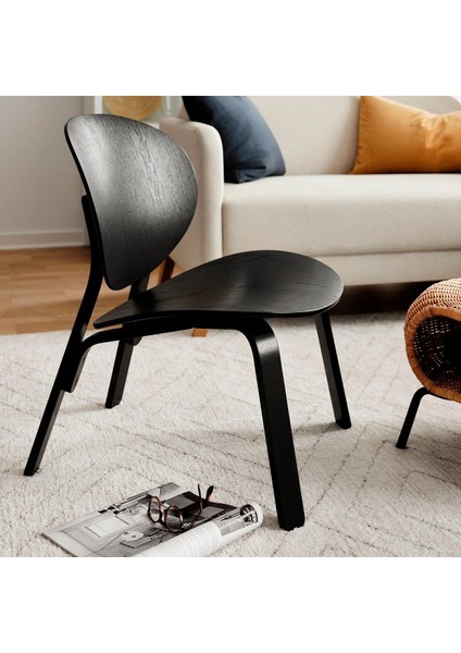 Fröset Ahşap Koltuk Siyah Vernikli Meşe Kaplama indirimleri