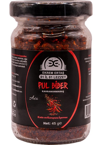Pul Biber Acı 45G Cam Kavanoz