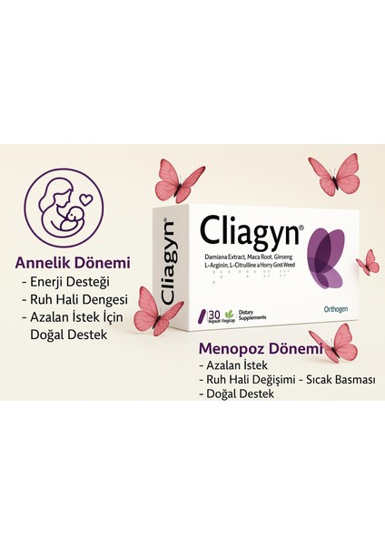 Cliagyn Kadın Cinsel istek arttırıcı cinsel Haz Orgazm Arttırıcı Multivitamin Takviye 30 kapsül performans İle Yüksek Enerji fırsatları