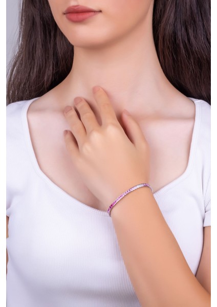 Anastasia 18 Ayar Beyaz Altın Kaplama Gümüş Su Yolu Bileklik fırsatları