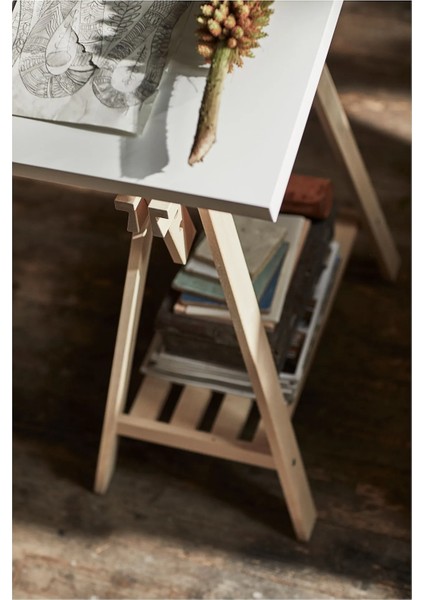 Lagkapten / Mıttback Çalışma Masası Beyaz Huş 140 x 60 cm