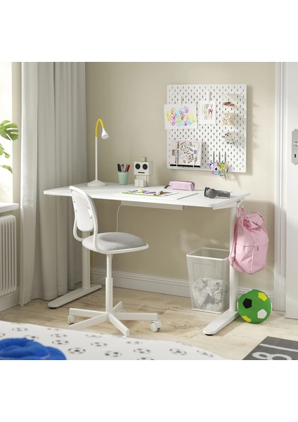 Relatera Çocuk Çalışma Masası Beyaz 117 x 60 cm Yükseklik Ayarsız modelleri